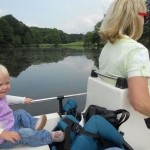 oma n macey on the paddle boat