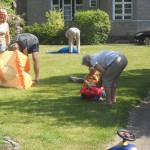 playing in the garden our 1st day