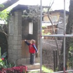 Jacob checking out the guard stand at HQ