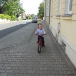 jacob & Laura on one of the main streets in town