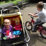 kids on a bike ride