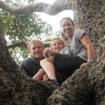 Jacob, Mom & Papa in the tree