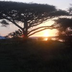 sunset at Camp Langano